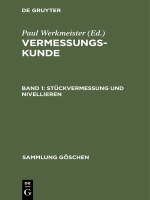 cover image of Stückvermessung und Nivellieren